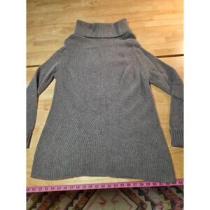 Talbots 100% cashmere close-knit sweater size extra large Gray tissue hem cowl